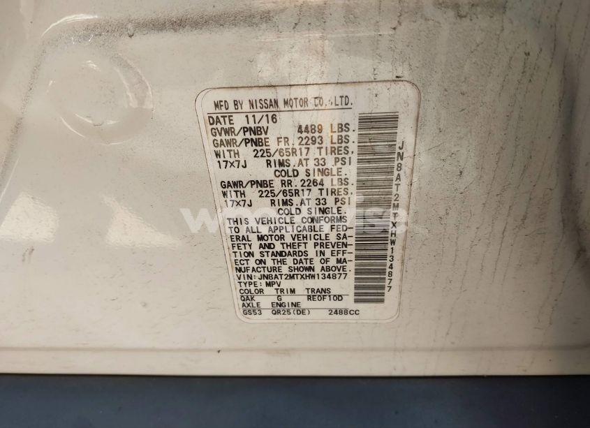 Photo 9 of 2017 Nissan Rogue S (VIN JN8AT2MTXHW134877)