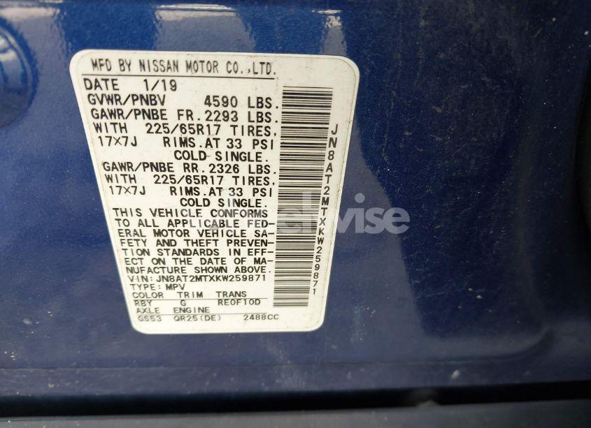 Photo 9 of 2019 Nissan Rogue SV (VIN JN8AT2MTXKW259871)