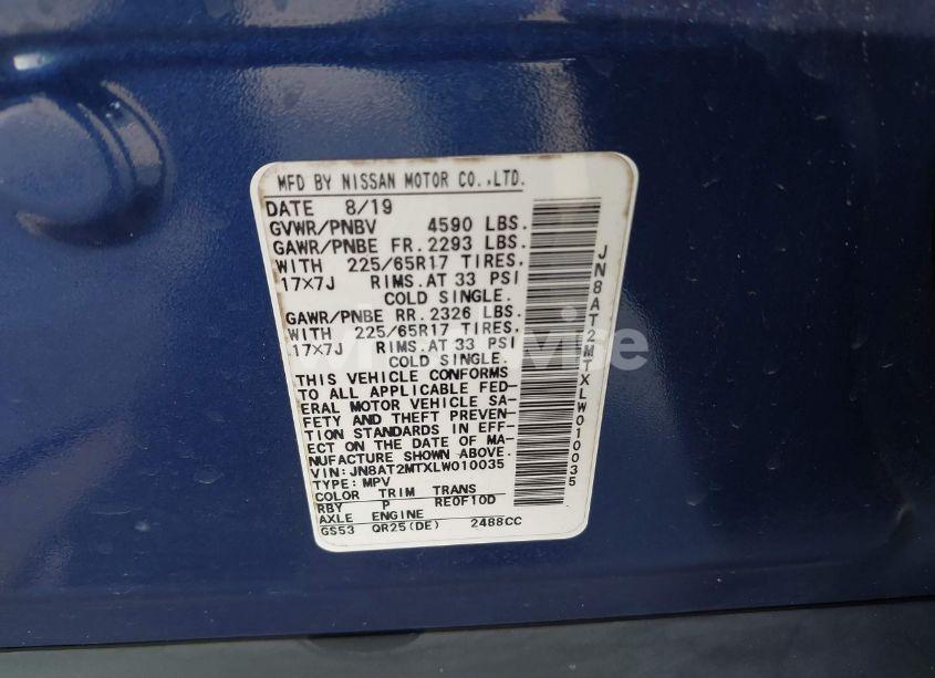 Photo 9 of 2020 Nissan Rogue SV FWD (VIN JN8AT2MTXLW010035)