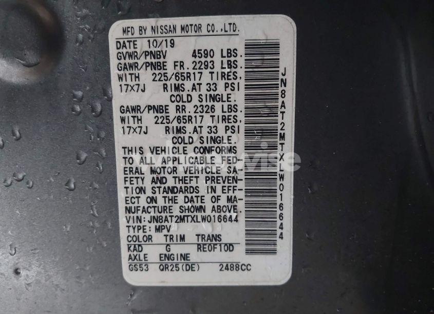 Photo 9 of 2020 Nissan Rogue SV FWD (VIN JN8AT2MTXLW016644)