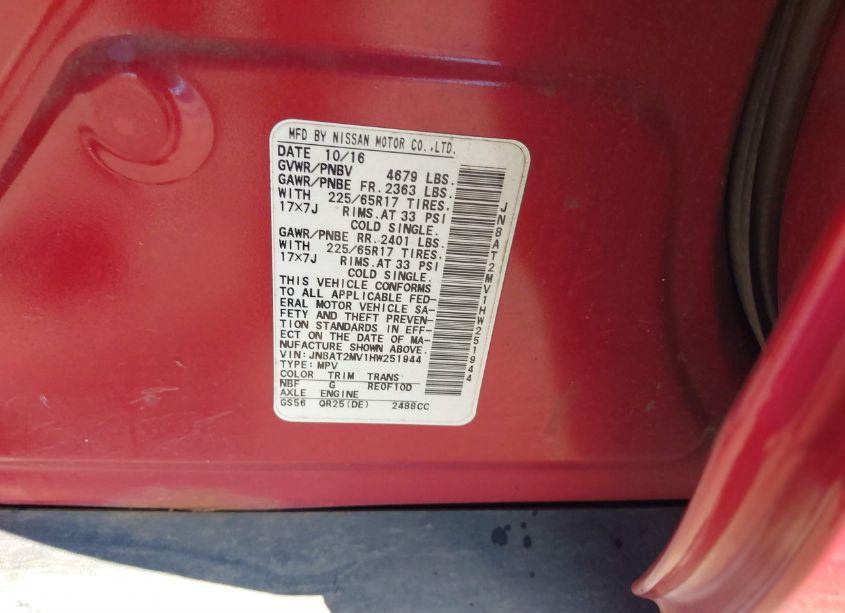 Photo 9 of 2017 Nissan Rogue S (VIN JN8AT2MV1HW251944)