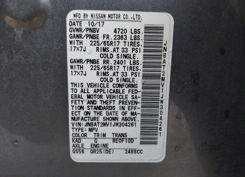 Photo 9 of 2018 Nissan Rogue SV (VIN JN8AT2MV1JW304261)