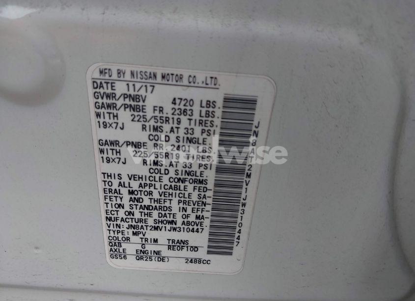 Photo 9 of 2018 Nissan Rogue SL (VIN JN8AT2MV1JW310447)