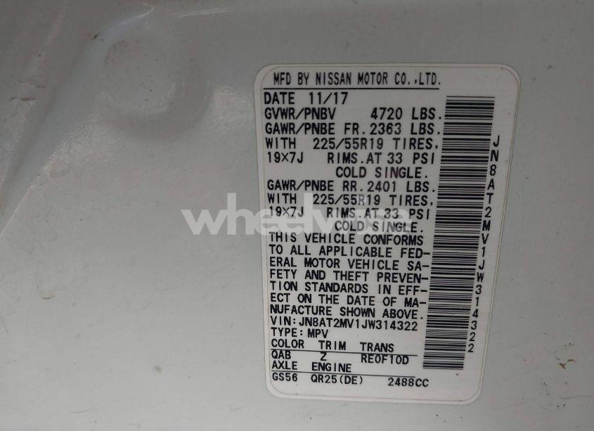 Photo 9 of 2018 Nissan Rogue SL (VIN JN8AT2MV1JW314322)