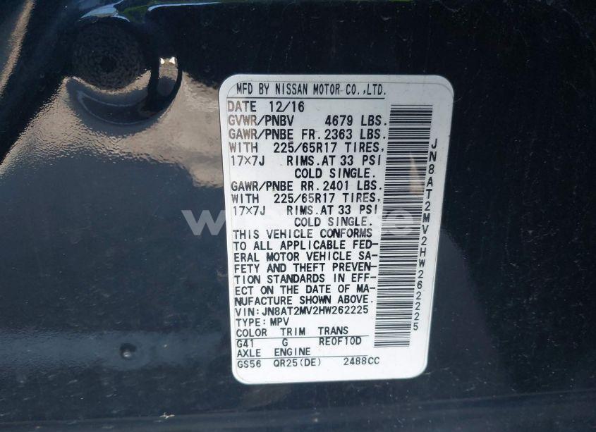 Photo 9 of 2017 Nissan Rogue S (VIN JN8AT2MV2HW262225)