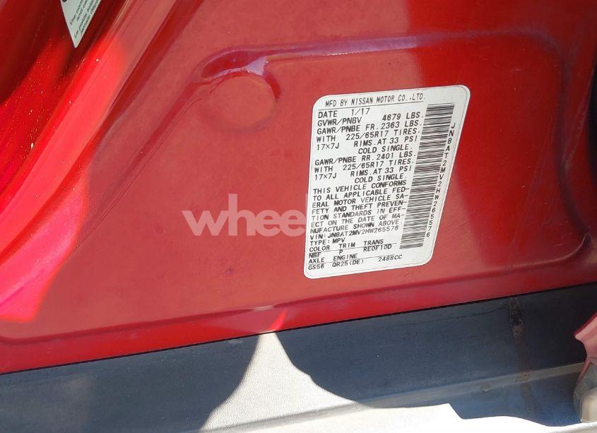 Photo 9 of 2017 Nissan Rogue SV (VIN JN8AT2MV2HW265576)