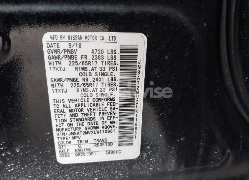 Photo 9 of 2020 Nissan Rogue SV INTELLIGENT AWD (VIN JN8AT2MV2LW110681)