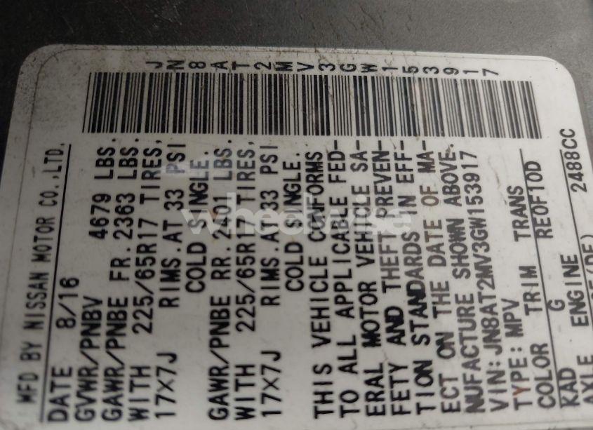 Photo 9 of 2016 Nissan Rogue S (VIN JN8AT2MV3GW153917)