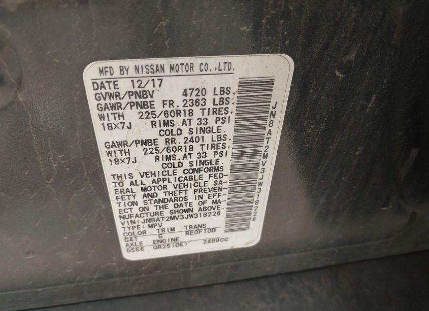 Photo 9 of 2018 Nissan Rogue SL (VIN JN8AT2MV3JW318226)