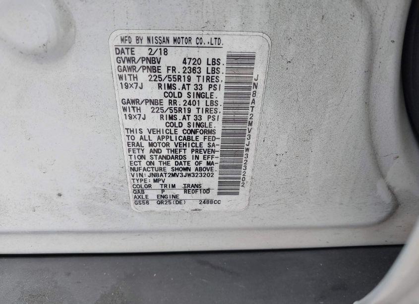 Photo 9 of 2018 Nissan Rogue SL (VIN JN8AT2MV3JW323202)