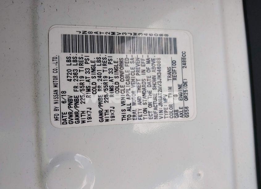 Photo 9 of 2018 Nissan Rogue SL (VIN JN8AT2MV3JW346088)