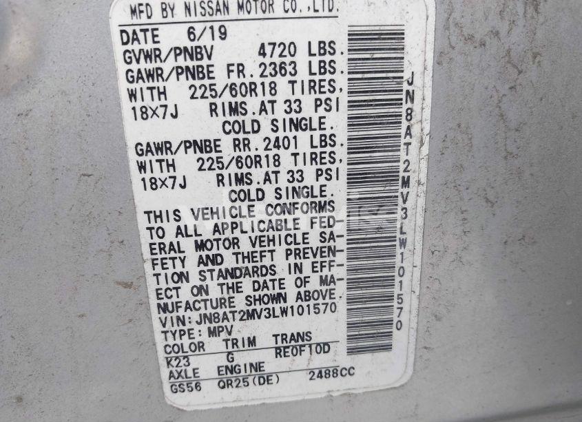 Photo 9 of 2020 Nissan Rogue SV INTELLIGENT AWD (VIN JN8AT2MV3LW101570)