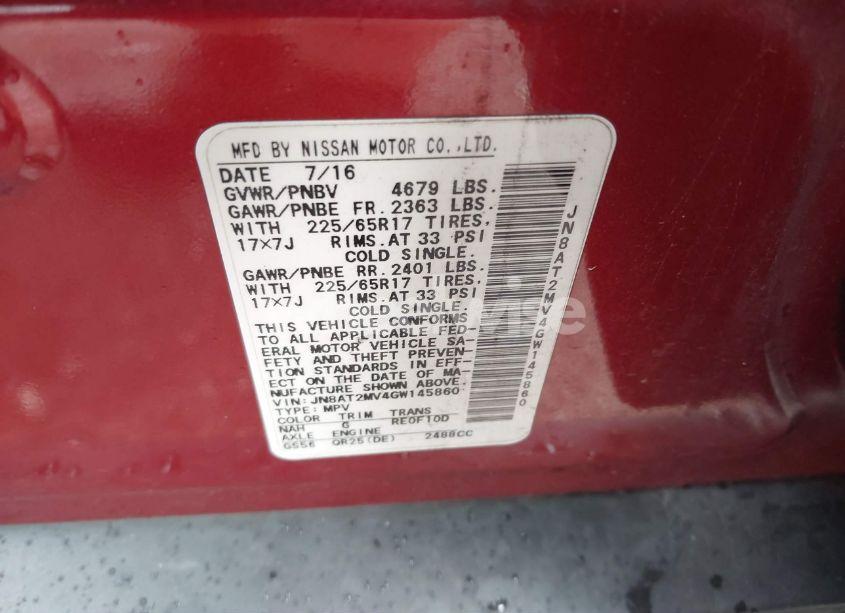 Photo 9 of 2016 Nissan Rogue S (VIN JN8AT2MV4GW145860)