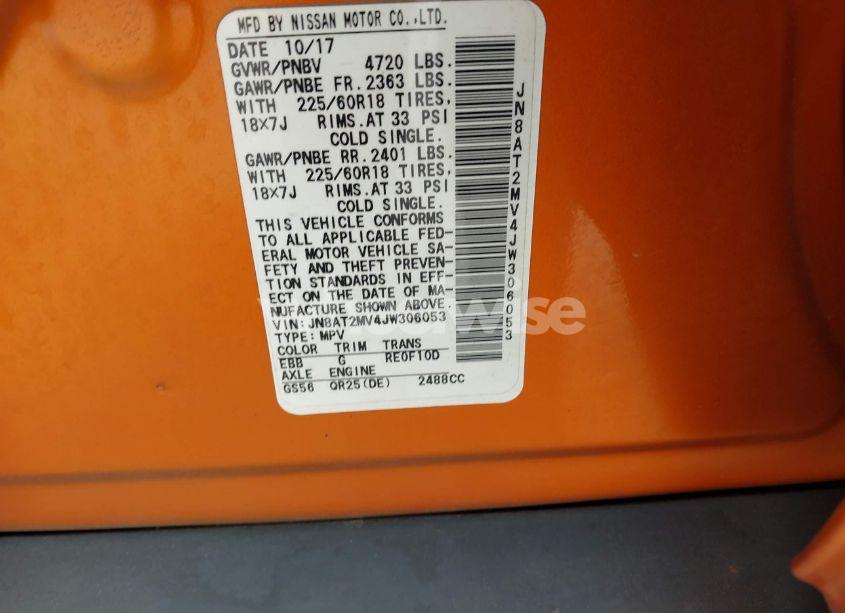 Photo 9 of 2018 Nissan Rogue SL (VIN JN8AT2MV4JW306053)