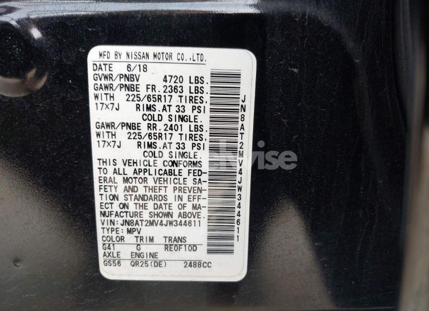 Photo 9 of 2018 Nissan Rogue SV (VIN JN8AT2MV4JW344611)