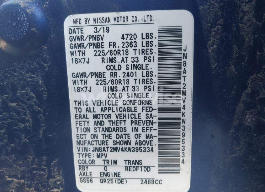 Photo 9 of 2019 Nissan Rogue SV (VIN JN8AT2MV4KW395334)