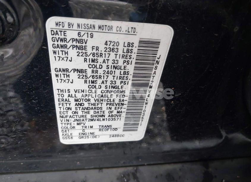 Photo 9 of 2020 Nissan Rogue SV INTELLIGENT AWD (VIN JN8AT2MV4LW103571)