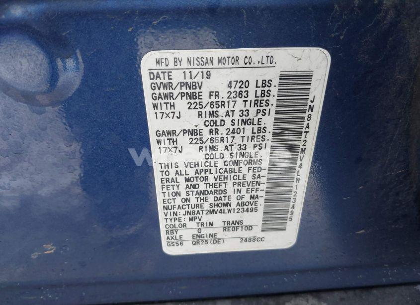 Photo 9 of 2020 Nissan Rogue S INTELLIGENT AWD (VIN JN8AT2MV4LW123495)