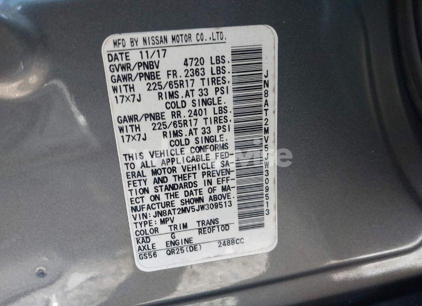 Photo 9 of 2018 Nissan Rogue S (VIN JN8AT2MV5JW309513)