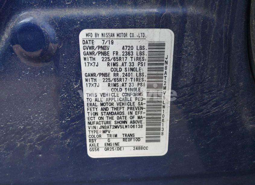 Photo 9 of 2020 Nissan Rogue S INTELLIGENT AWD (VIN JN8AT2MV5LW106138)