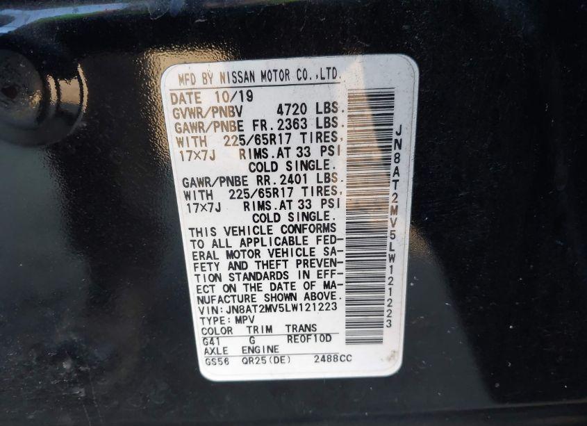 Photo 9 of 2020 Nissan Rogue SV INTELLIGENT AWD (VIN JN8AT2MV5LW121223)