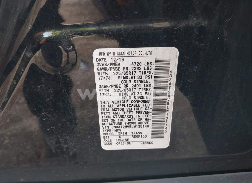 Photo 9 of 2020 Nissan Rogue SV INTELLIGENT AWD (VIN JN8AT2MV5LW135140)