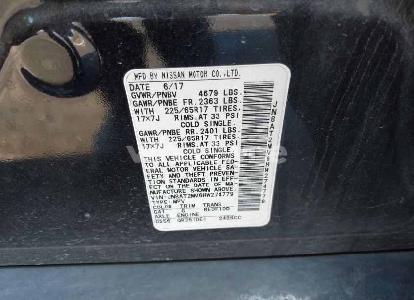 Photo 9 of 2017 Nissan Rogue S (VIN JN8AT2MV6HW274779)