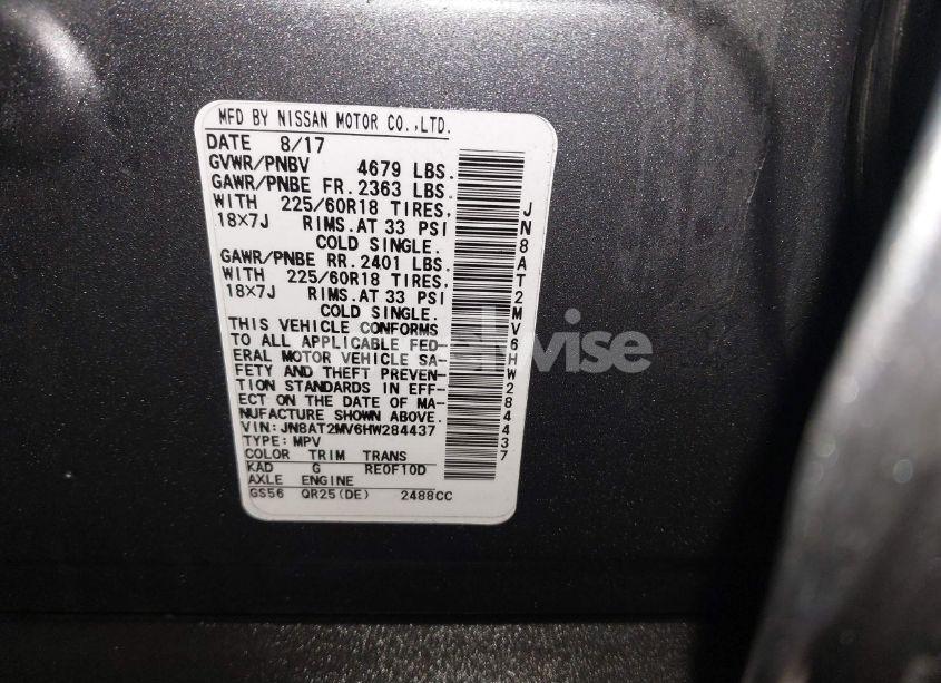 Photo 9 of 2017 Nissan Rogue SL (VIN JN8AT2MV6HW284437)