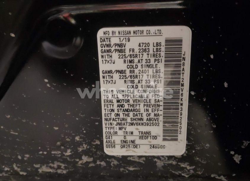 Photo 9 of 2019 Nissan Rogue SV (VIN JN8AT2MV6KW392502)