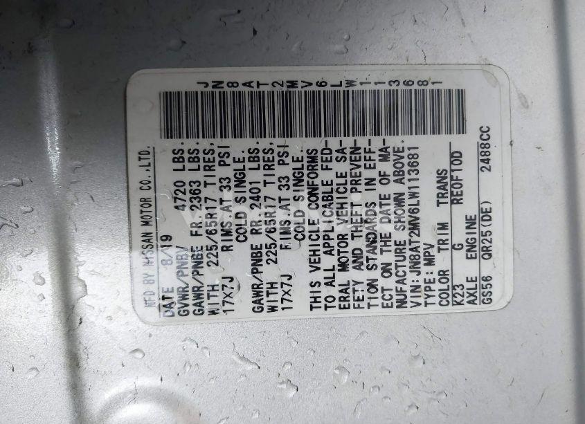 Photo 9 of 2020 Nissan Rogue SV INTELLIGENT AWD (VIN JN8AT2MV6LW113681)