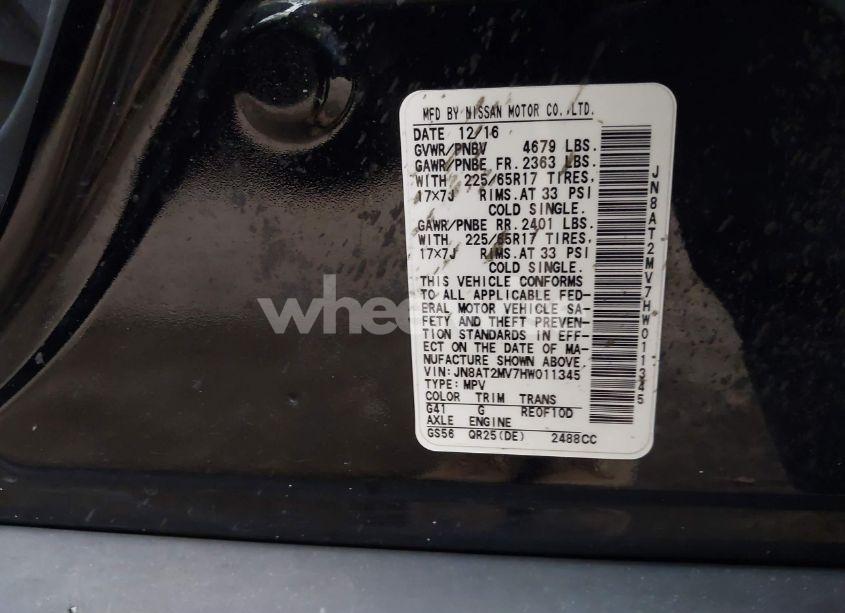 Photo 9 of 2017 Nissan Rogue S (VIN JN8AT2MV7HW011345)