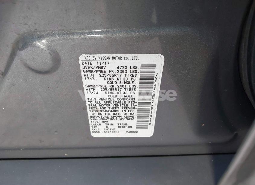 Photo 9 of 2018 Nissan Rogue S (VIN JN8AT2MV7JW313630)