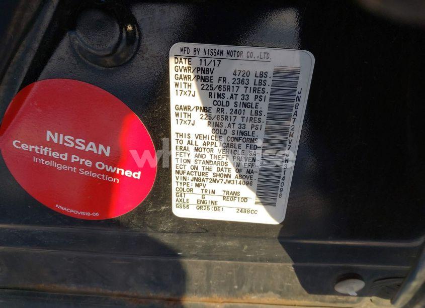 Photo 9 of 2018 Nissan Rogue SV (VIN JN8AT2MV7JW314096)