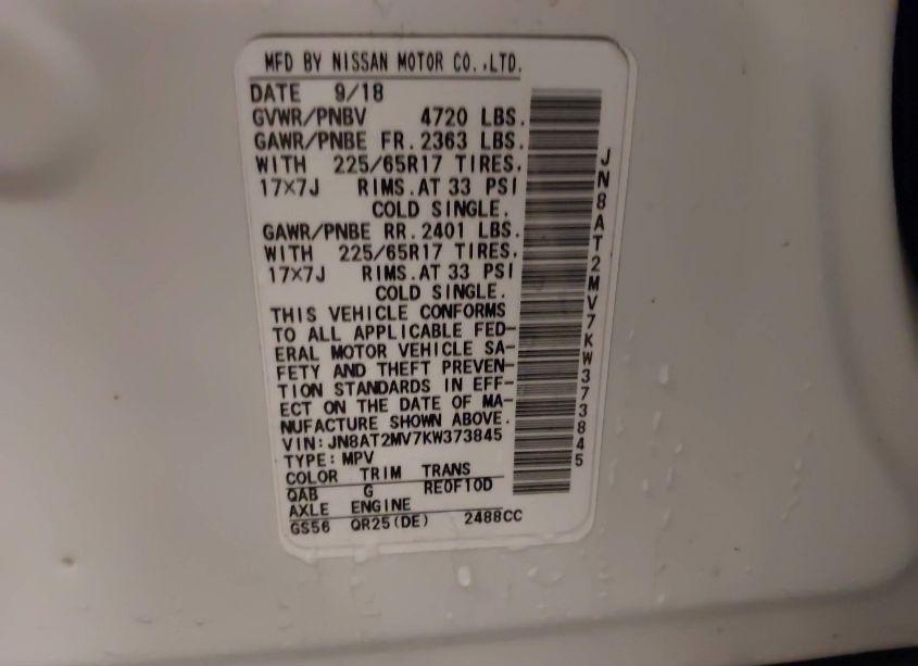 Photo 9 of 2019 Nissan Rogue SV (VIN JN8AT2MV7KW373845)