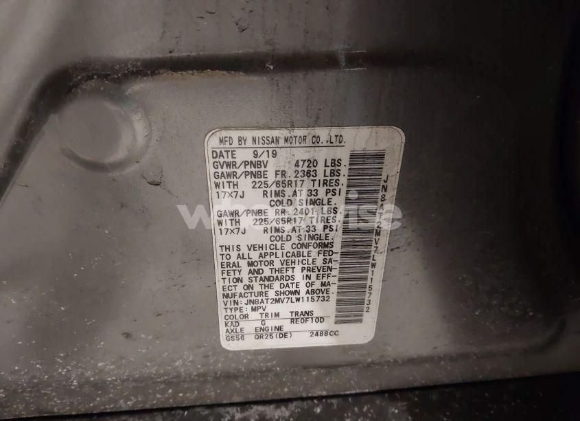 Photo 9 of 2020 Nissan Rogue SV INTELLIGENT AWD (VIN JN8AT2MV7LW115732)