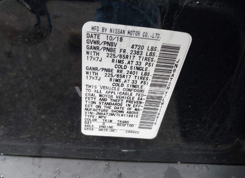 Photo 9 of 2020 Nissan Rogue SV INTELLIGENT AWD (VIN JN8AT2MV7LW119618)