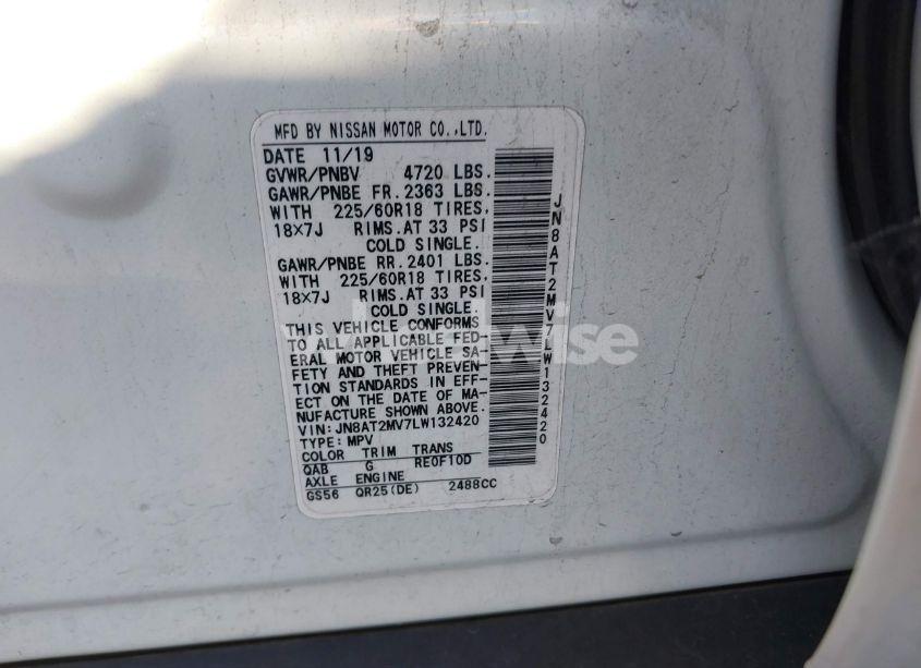 Photo 9 of 2020 Nissan Rogue SV INTELLIGENT AWD (VIN JN8AT2MV7LW132420)