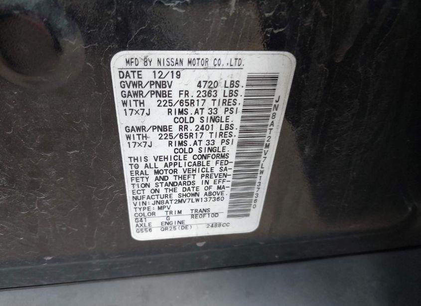 Photo 9 of 2020 Nissan Rogue SV INTELLIGENT AWD (VIN JN8AT2MV7LW137360)