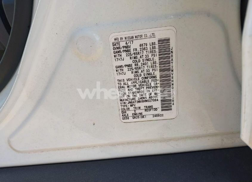 Photo 9 of 2017 Nissan Rogue S (VIN JN8AT2MV8HW027084)