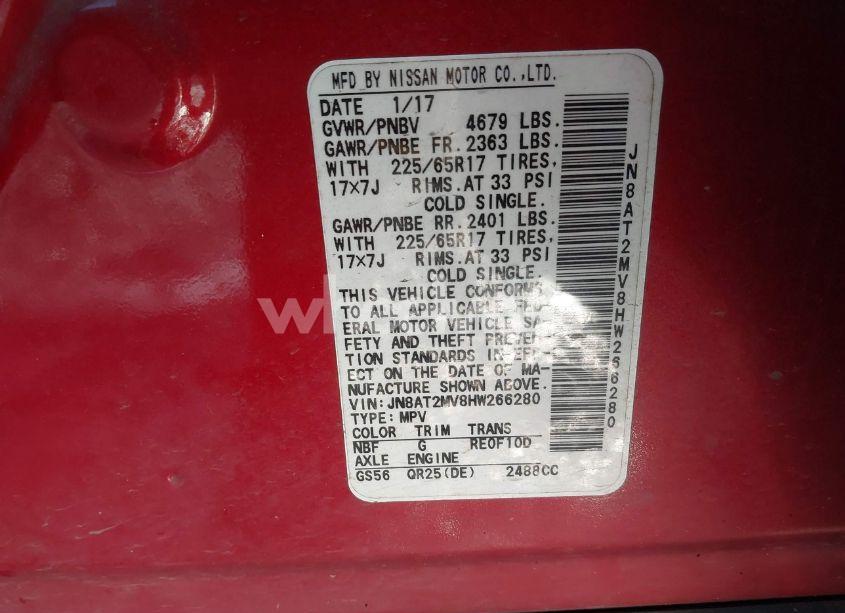 Photo 9 of 2017 Nissan Rogue S (VIN JN8AT2MV8HW266280)