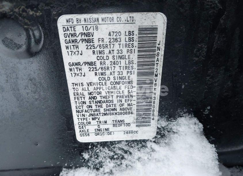 Photo 9 of 2019 Nissan Rogue (VIN JN8AT2MV8KW380884)