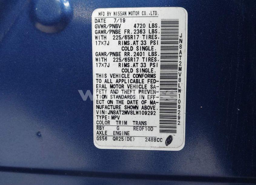 Photo 9 of 2020 Nissan Rogue SV INTELLIGENT AWD (VIN JN8AT2MV8LW109292)