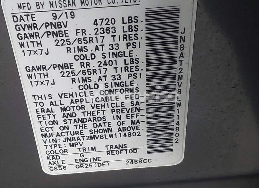 Photo 9 of 2020 Nissan Rogue SV INTELLIGENT AWD (VIN JN8AT2MV8LW114802)