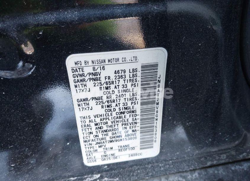 Photo 9 of 2016 Nissan Rogue S (VIN JN8AT2MV9GW153808)