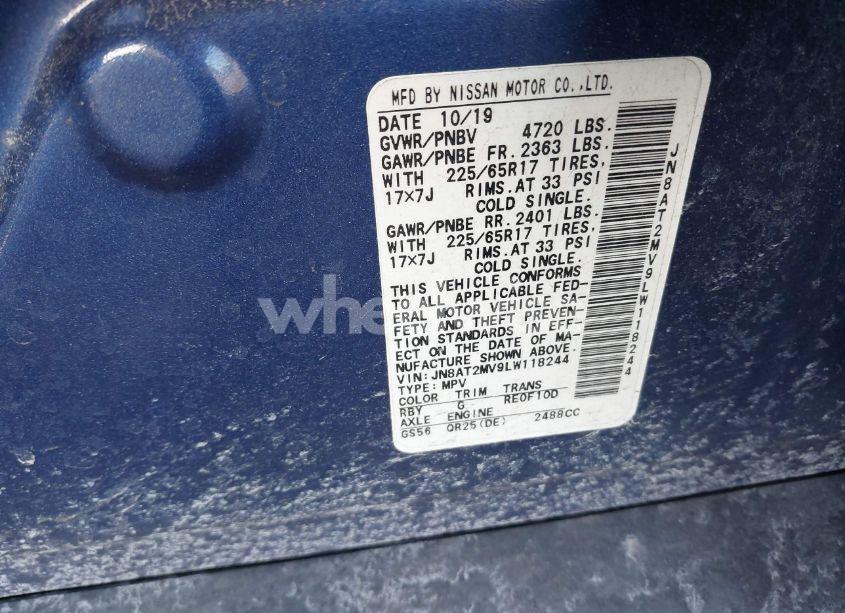 Photo 9 of 2020 Nissan Rogue SV INTELLIGENT AWD (VIN JN8AT2MV9LW118244)