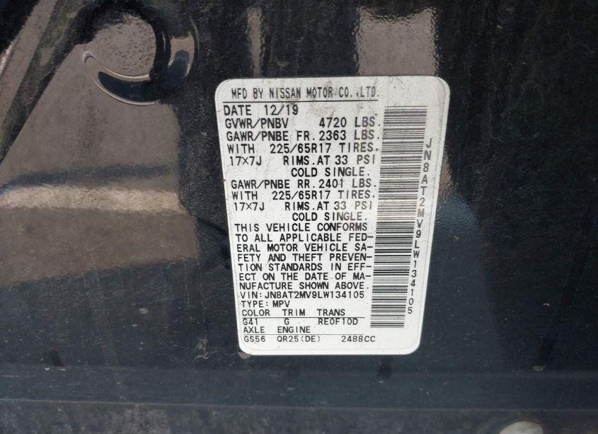 Photo 9 of 2020 Nissan Rogue S INTELLIGENT AWD (VIN JN8AT2MV9LW134105)