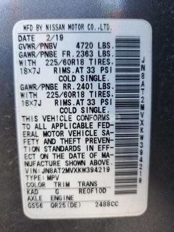 Photo 8 of 2019 NISSAN ROGUE S (VIN JN8AT2MVXKW394219)