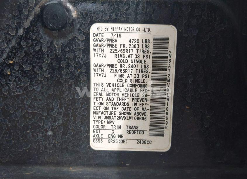 Photo 9 of 2020 Nissan Rogue SV INTELLIGENT AWD (VIN JN8AT2MVXLW109696)