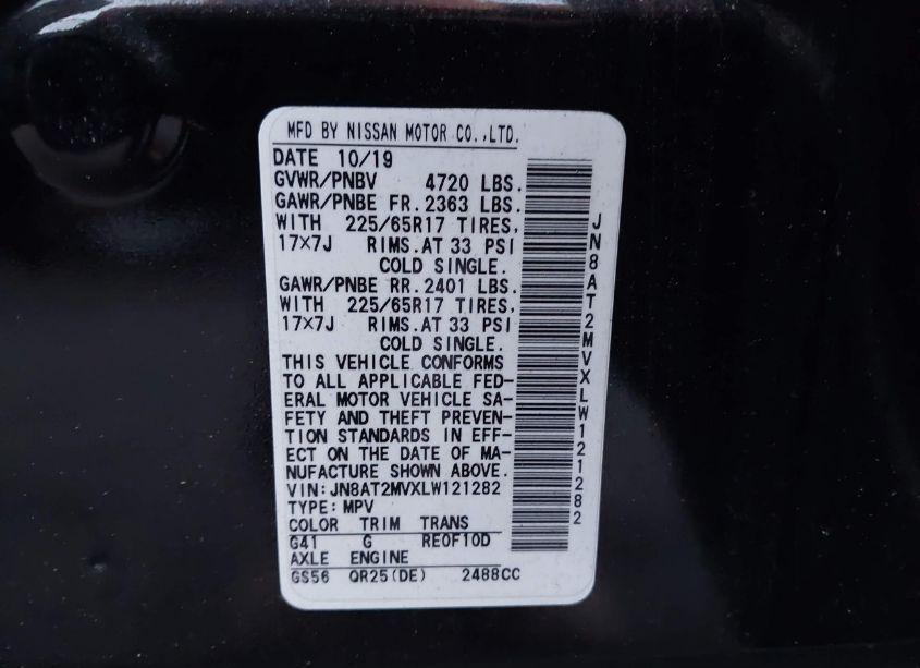 Photo 9 of 2020 Nissan Rogue SV INTELLIGENT AWD (VIN JN8AT2MVXLW121282)