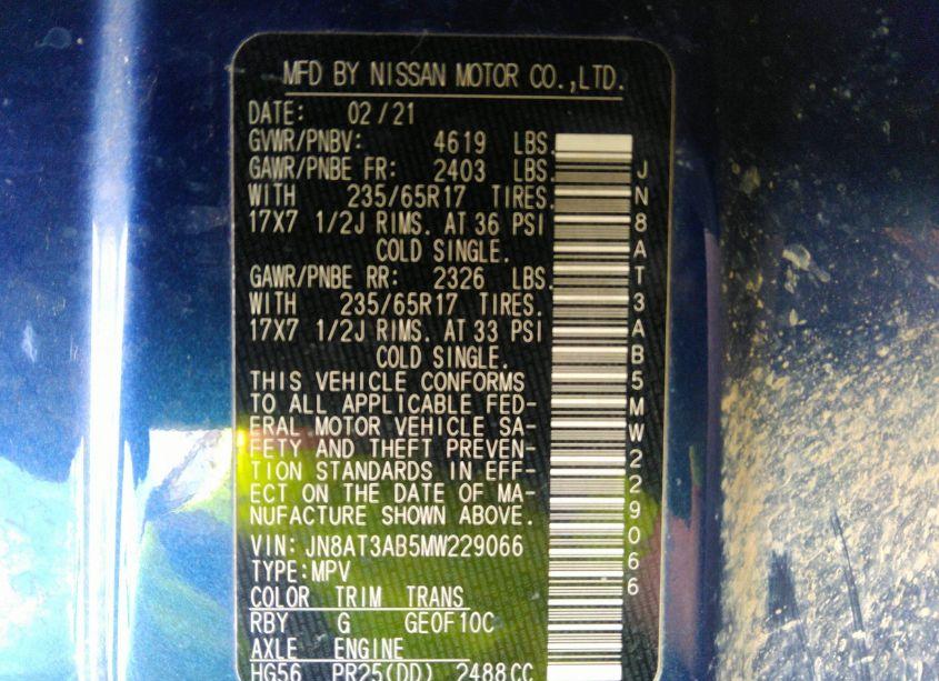 Photo 9 of 2021 Nissan Rogue S INTELLIGENT AWD (VIN JN8AT3AB5MW229066)